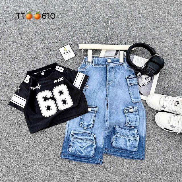 Quality Vietnam 2pcs Top and Jean Clothing